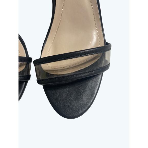 Modern Rebel Black Strappy Chunky Block Heel Sandals Women's Size 8 Open Toe - Picture 3 of 12